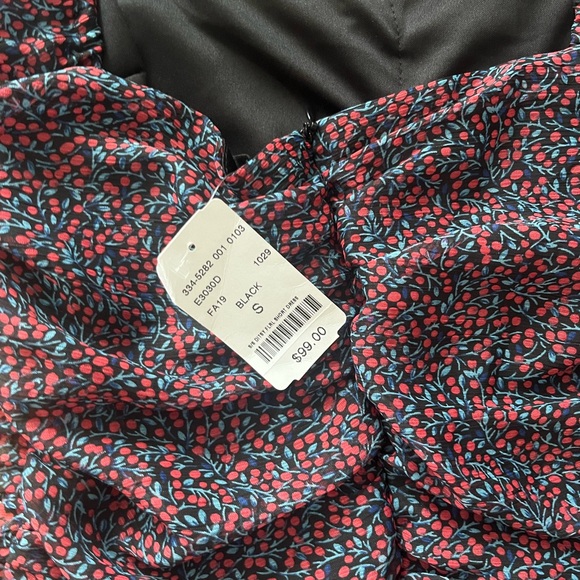 NEW Étophe studios brand floral ruched floral cherry print mini dress - Picture 5 of 7